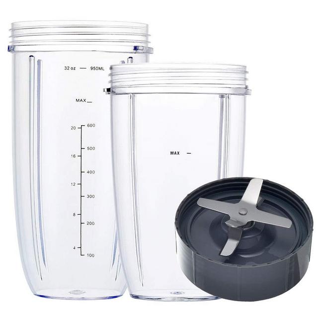 Blender Replacement Parts for Nutribullet, 32oz & 24oz Cups with Replacement Extractor Blade, Compatible with Nutri Bullet 600W/900W Blenders (3 PCS)