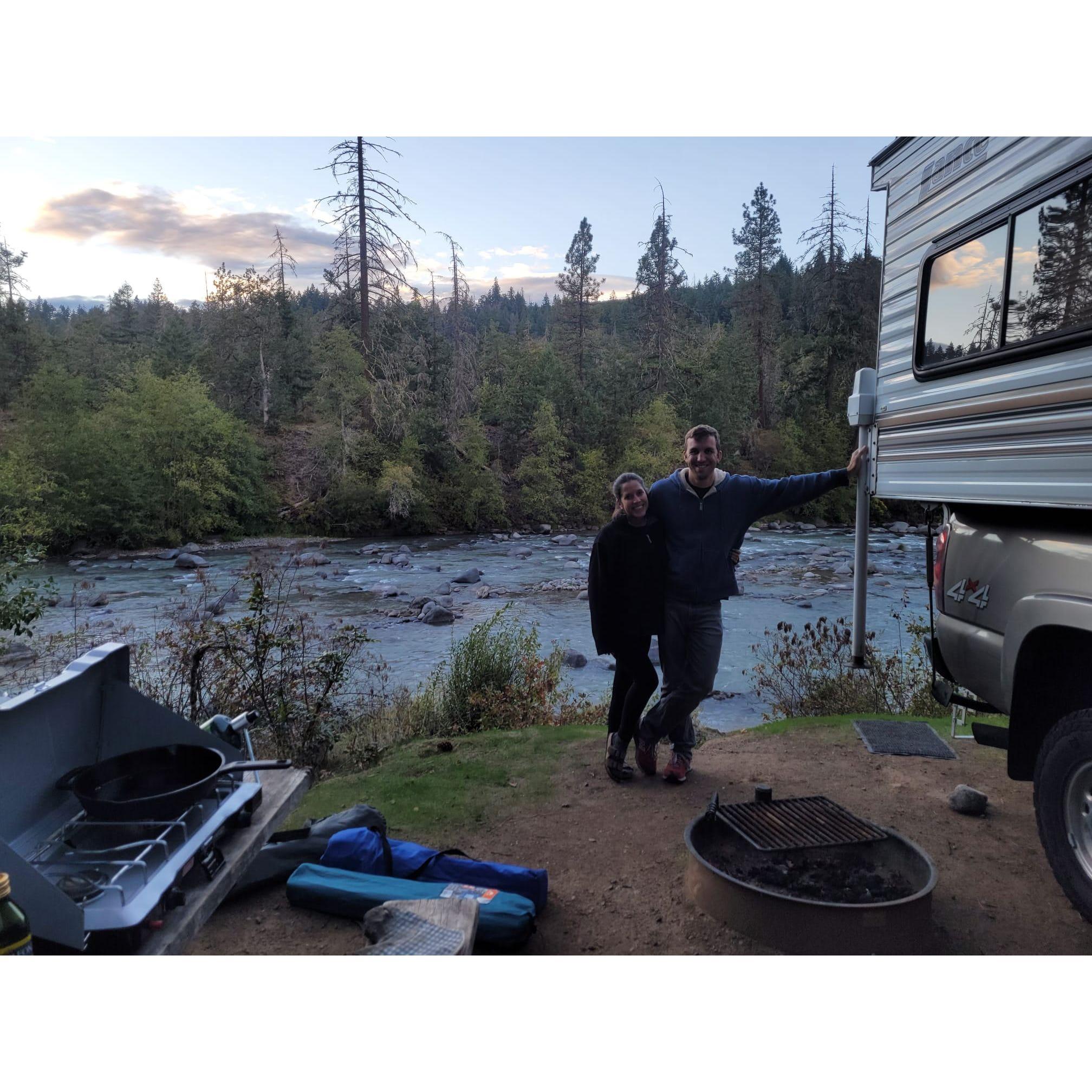 Camping in Oregon.