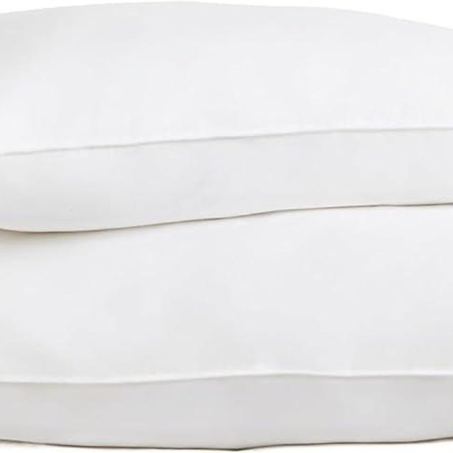 The Ritz-Carlton Pillow - Feather and Down Blend - Premium Hotel Pillow with Feather Core & Down Outer Layer - 100% Cotton Cover - Queen (30" x 20")