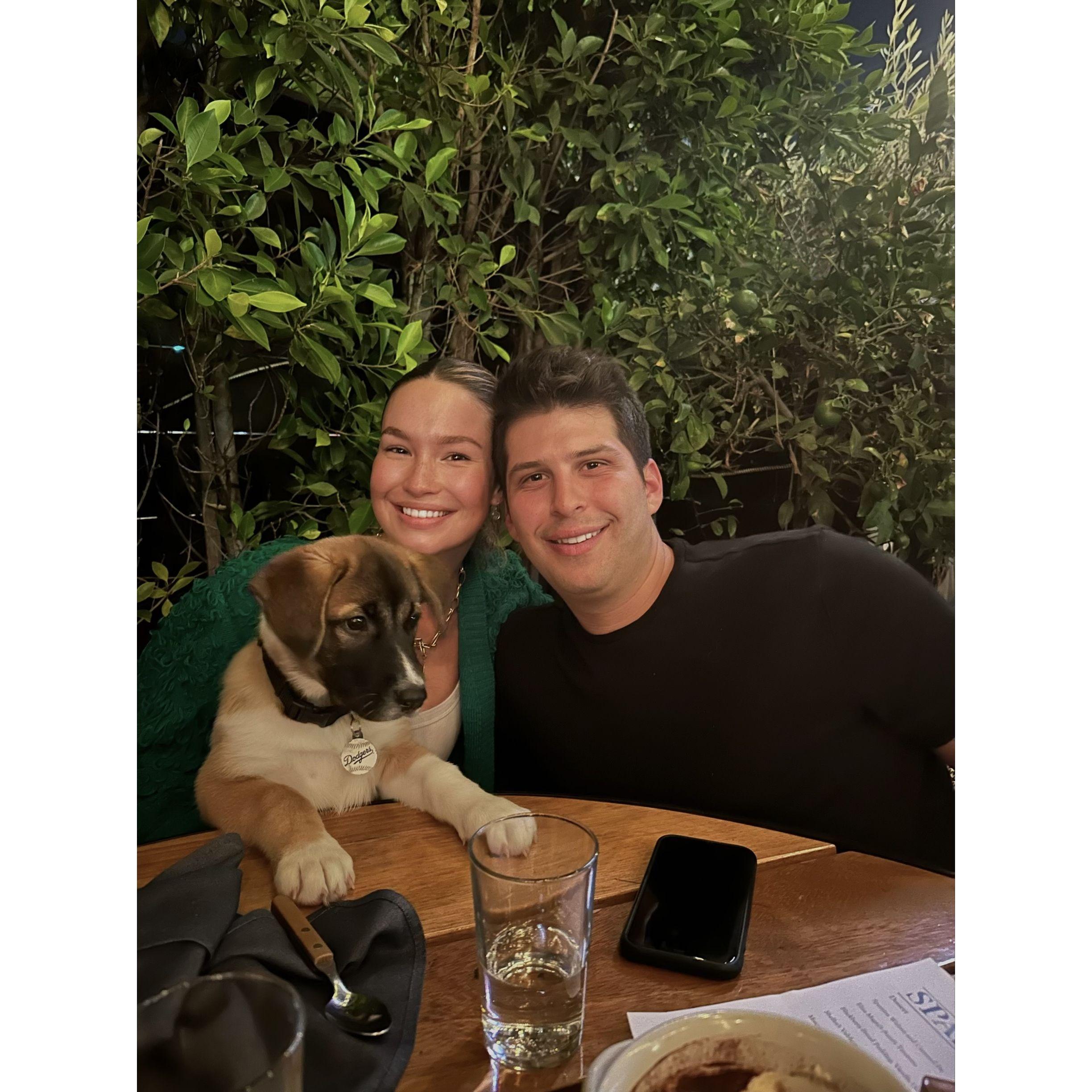 Another birthday picture with bailey when she was four months old!