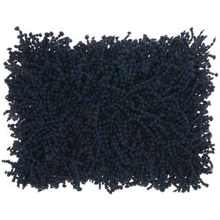 Mina Victory Shag Skinny Fugga Navy Throw Pillowby Nourison (14-Inch X 20-Inch)
