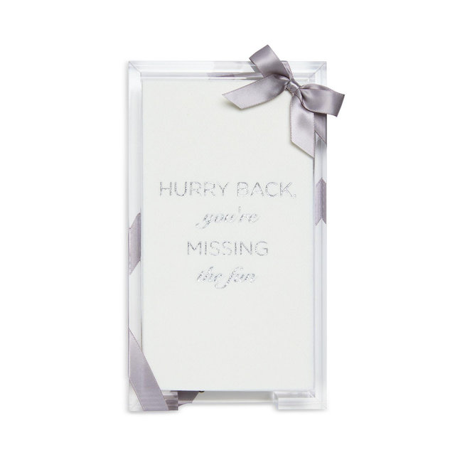 Lined Design Hurry Back Guest Towels, Set of 20