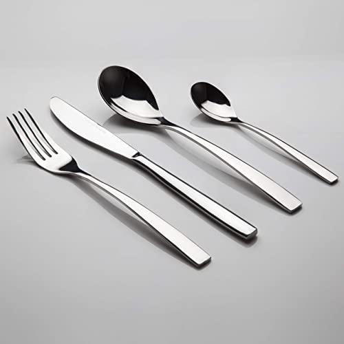 Morphy Richards Simplicity Cutlery Set, Stainless Steel with Sleek Smooth Handle, Polished Finish, 24 Pieces