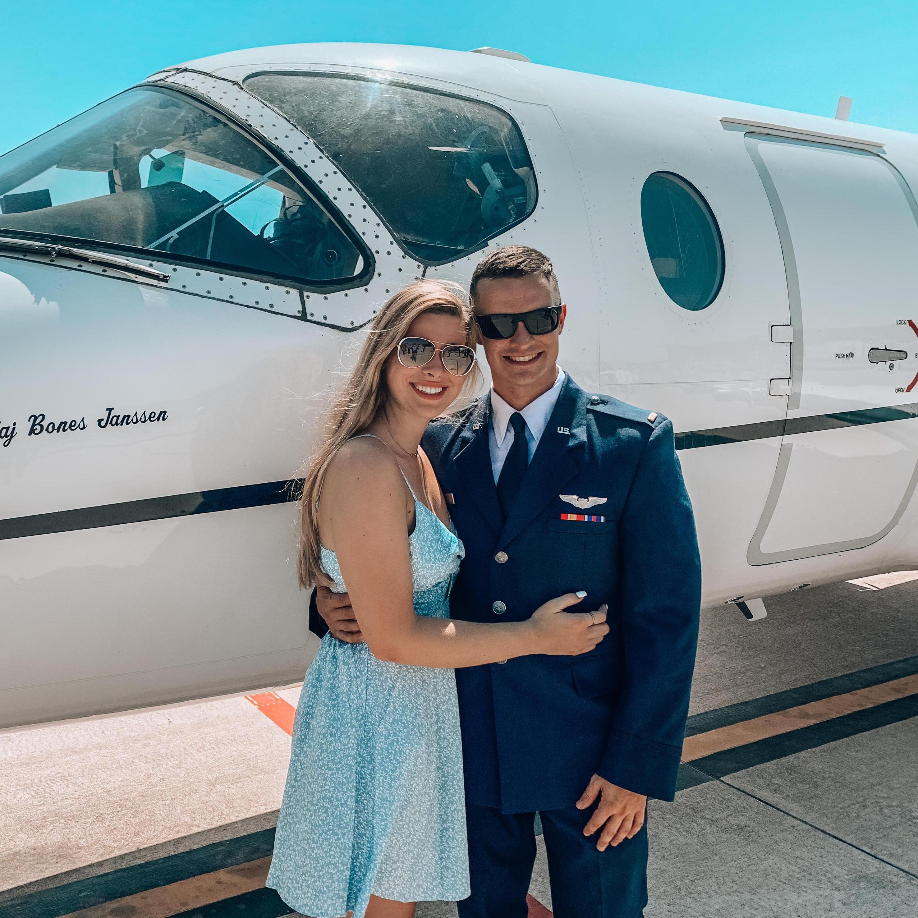 Lee graduated and received his wings.