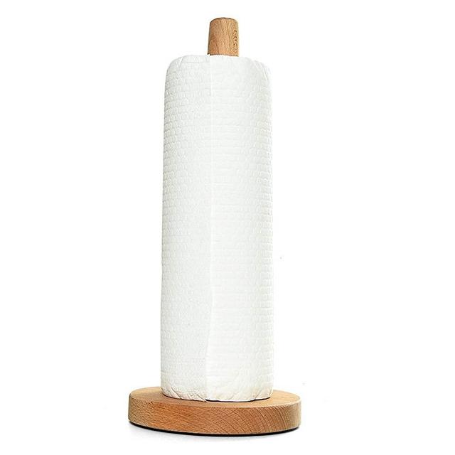 Gonioa Wooden Paper Towel Holder, Paper Hanger Rack, Countertop Paper Towel Dispenser Towel Roll Stand Organizer for Kitchen Living Room Bedroom Home Decoration