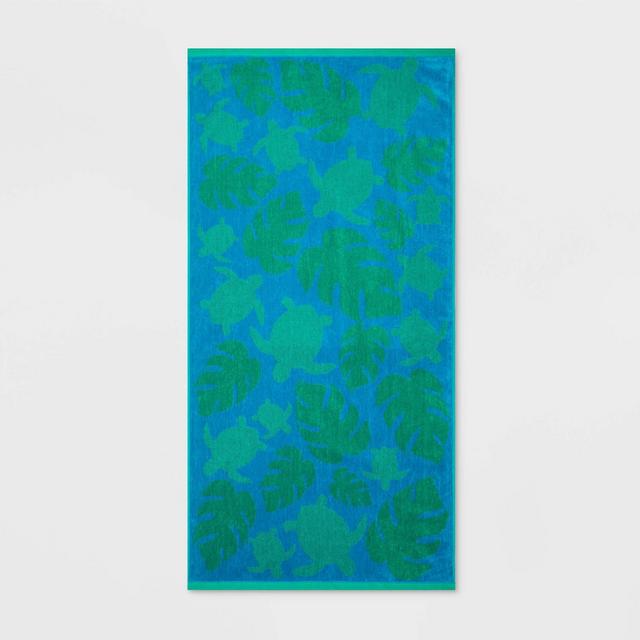 Sea Turtles Beach Towel XL Blue - Sun Squad™