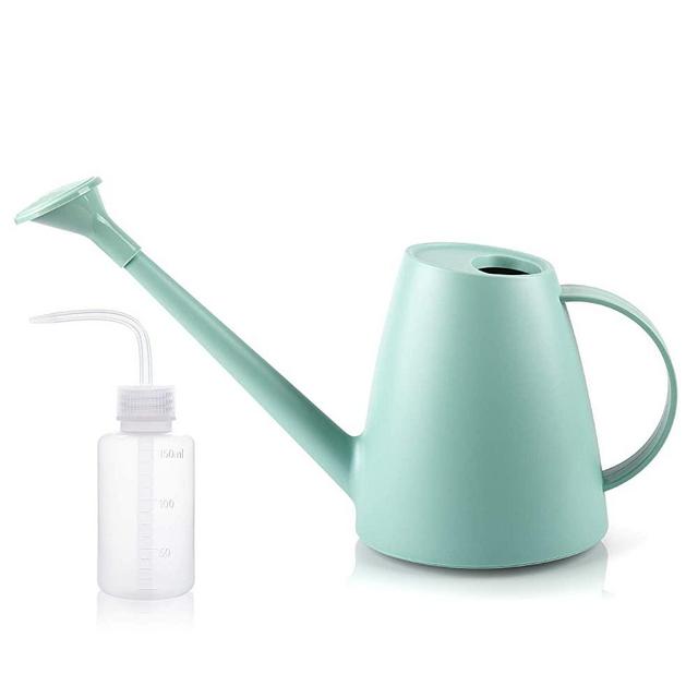 Psukhai Watering Can for Indoor Plants Garden Flower, Modern Small Water Cans Long Spout for Outdoor Watering Plants 1/2 Gallon 60OZ(Green)