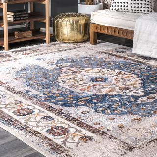 Terisa Moroccan Medallion Fringe Rug