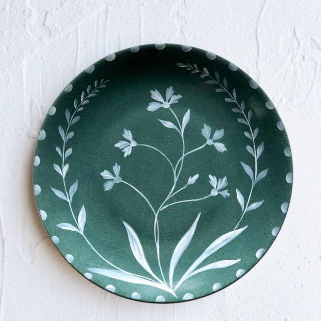Jade Bloom Dinner Plate