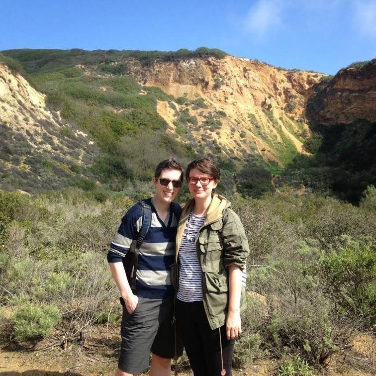 Hiking in California (with Emily's brother and sister in law) in 2015.
