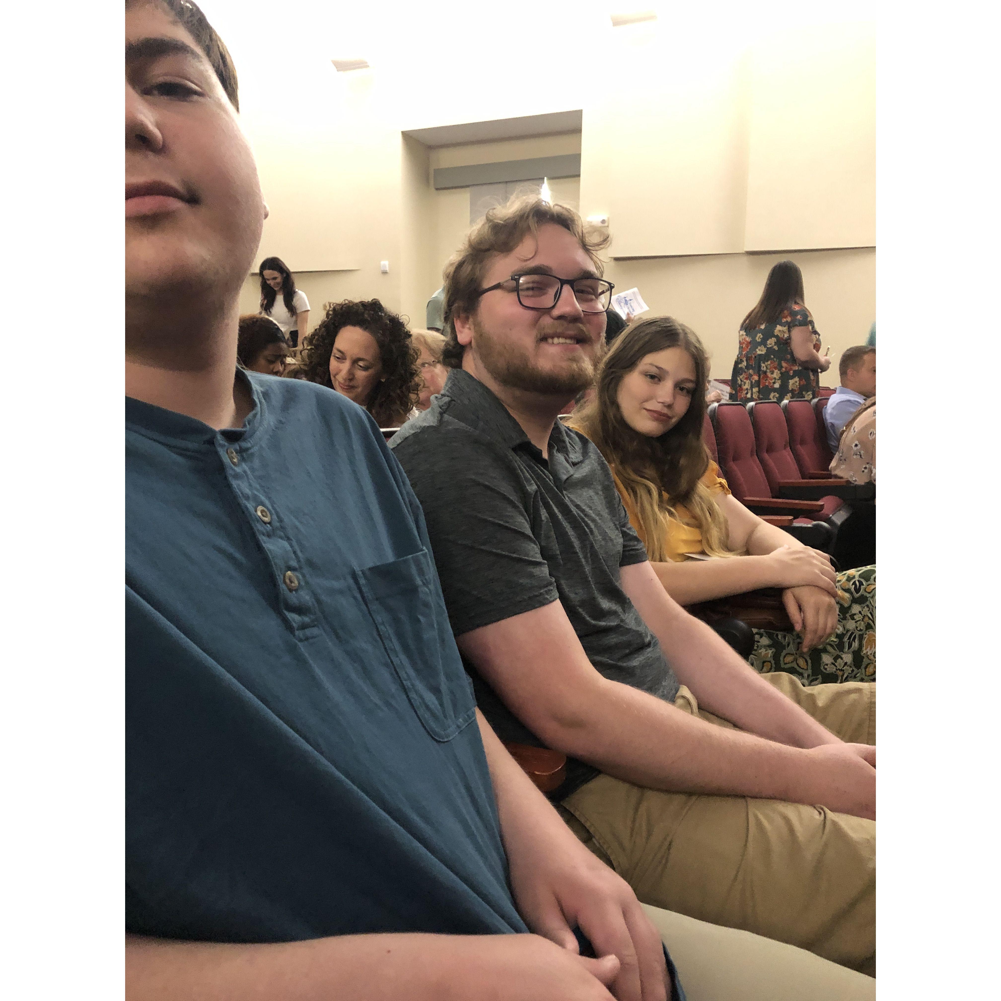 Bringing David to my sisters theatre show June 2021.