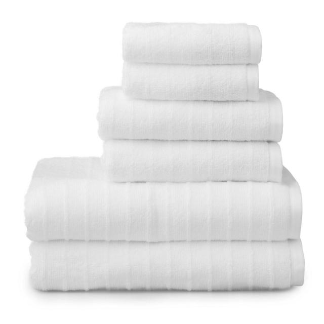 6 Piece 100% Cotton Towel Set