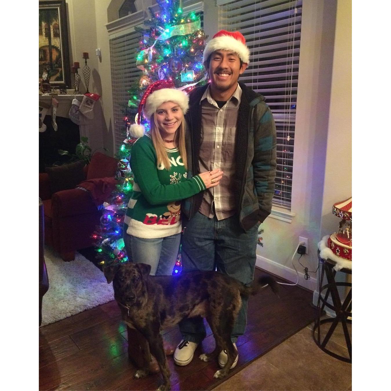 First Christmas together in 2017.