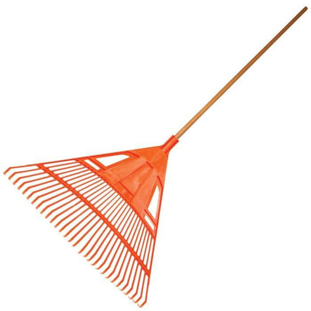 A.M. Leonard Poly Lawn Rake with 54-Inch American Ash Handle (30-Inch, 30-Tine Head)