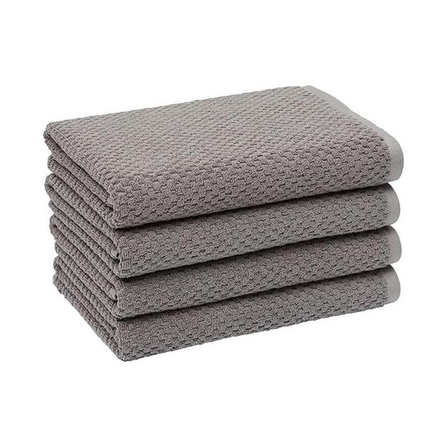 Odor Resistant Textured Bath Towel, 30 x 54 Inches - 4-Pack, White