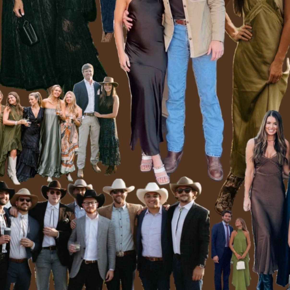 Cocktail cowboy — a touch of Western charm, dressed up and elegant.