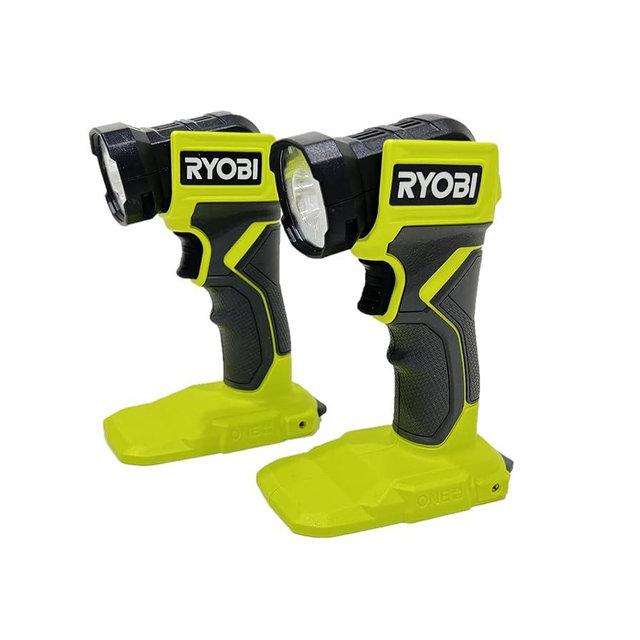 Ryobi 18V LED Light, PCL660 2Pk - Bulk Packaged, Handheld, Green, 2pk-PCL660=BT