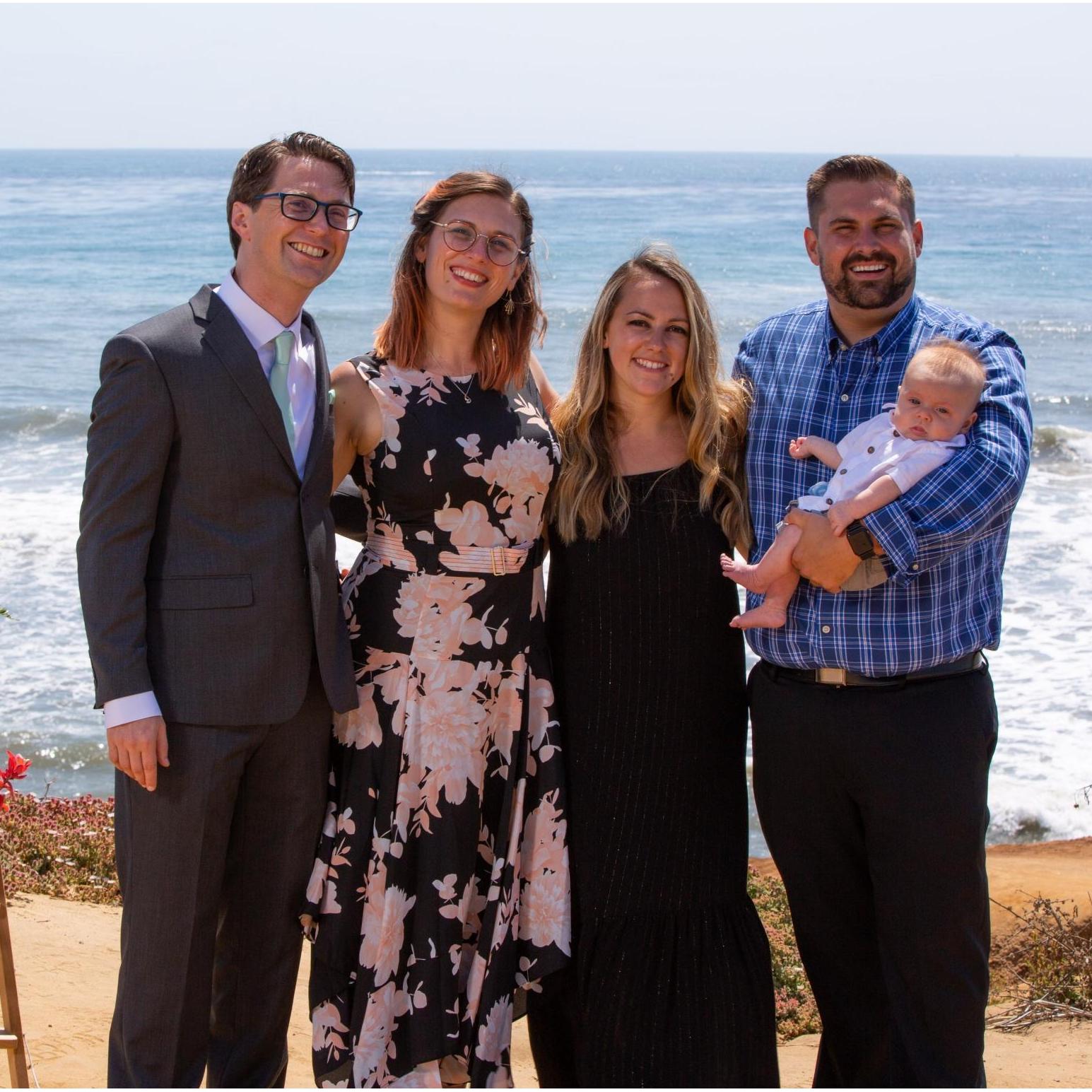 Us with Emily's brother, Evan, his wife, Ashley, and their son, Lucas.