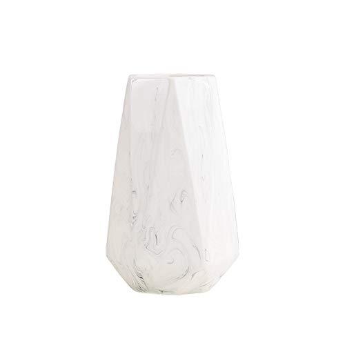 LIONWEI LIONWELI 8 Inch White Marble Ceramic Flower Vase Home Decor Vase and Table Centerpieces Vase - Ideal Gifts for Friends and Family, Christmas, Wedding, Bridal Shower