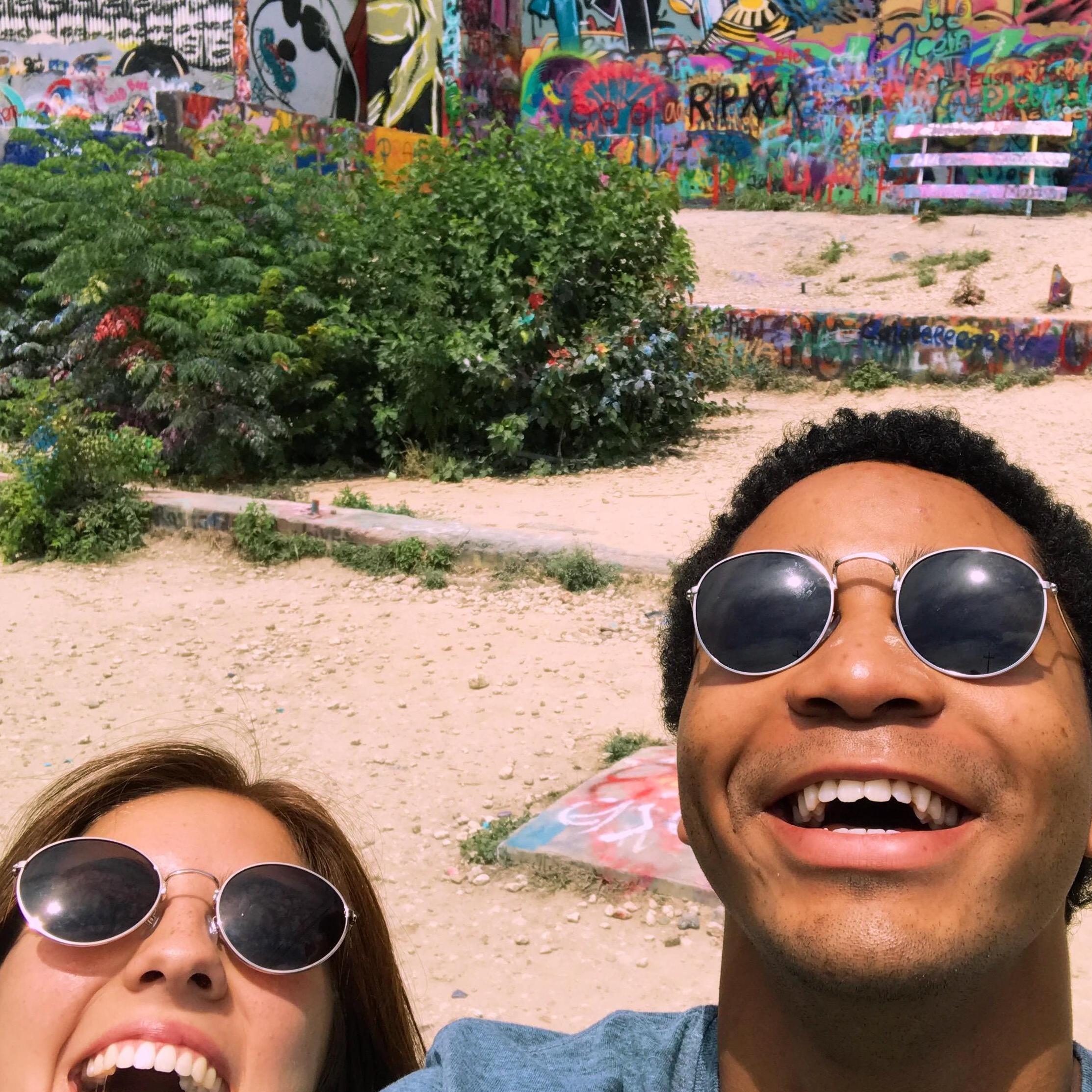 Graffiti Park at Castle Hill in Austin — we talked about marriage for the first time on this trip. :'-)
