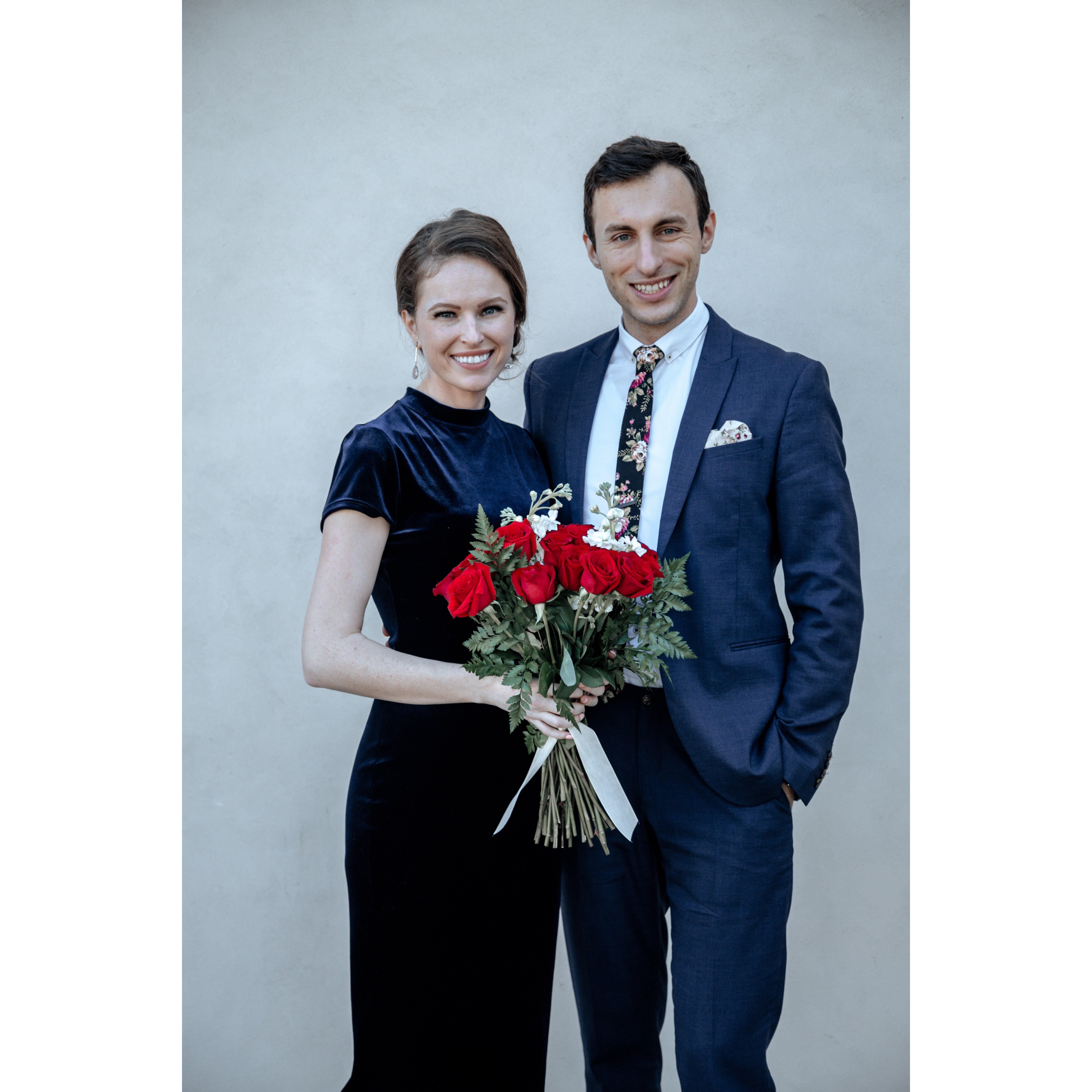 Engagement announcement at church.