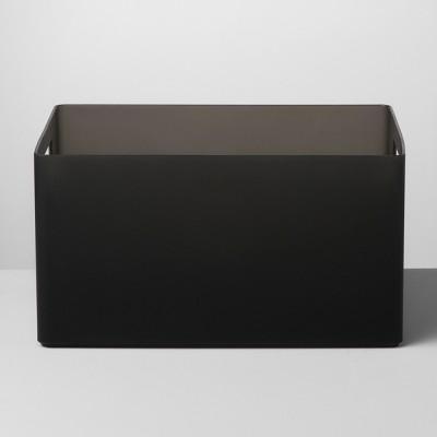 Extra Large Plastic Bathroom Organizer Bin With Handles 12"W X 9"D X 6.5"H Black - Made By Design™