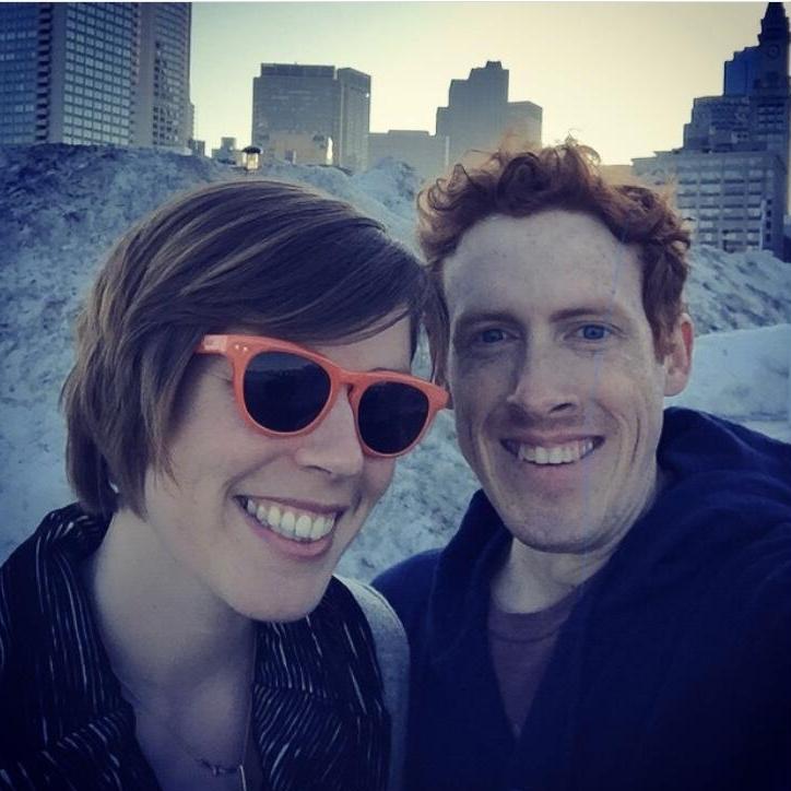 One of our first photos together the winter that we met, 2015. Notice that giant pile of snow behind us! This is just after we decided to "dtr" and be boyfriend and girlfriend.