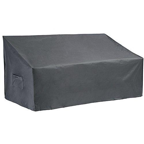 Patio Watcher Medium Outdoor Loveseat Bench Cover, Durable and Waterproof Patio Furniture Sofa Cover, Grey