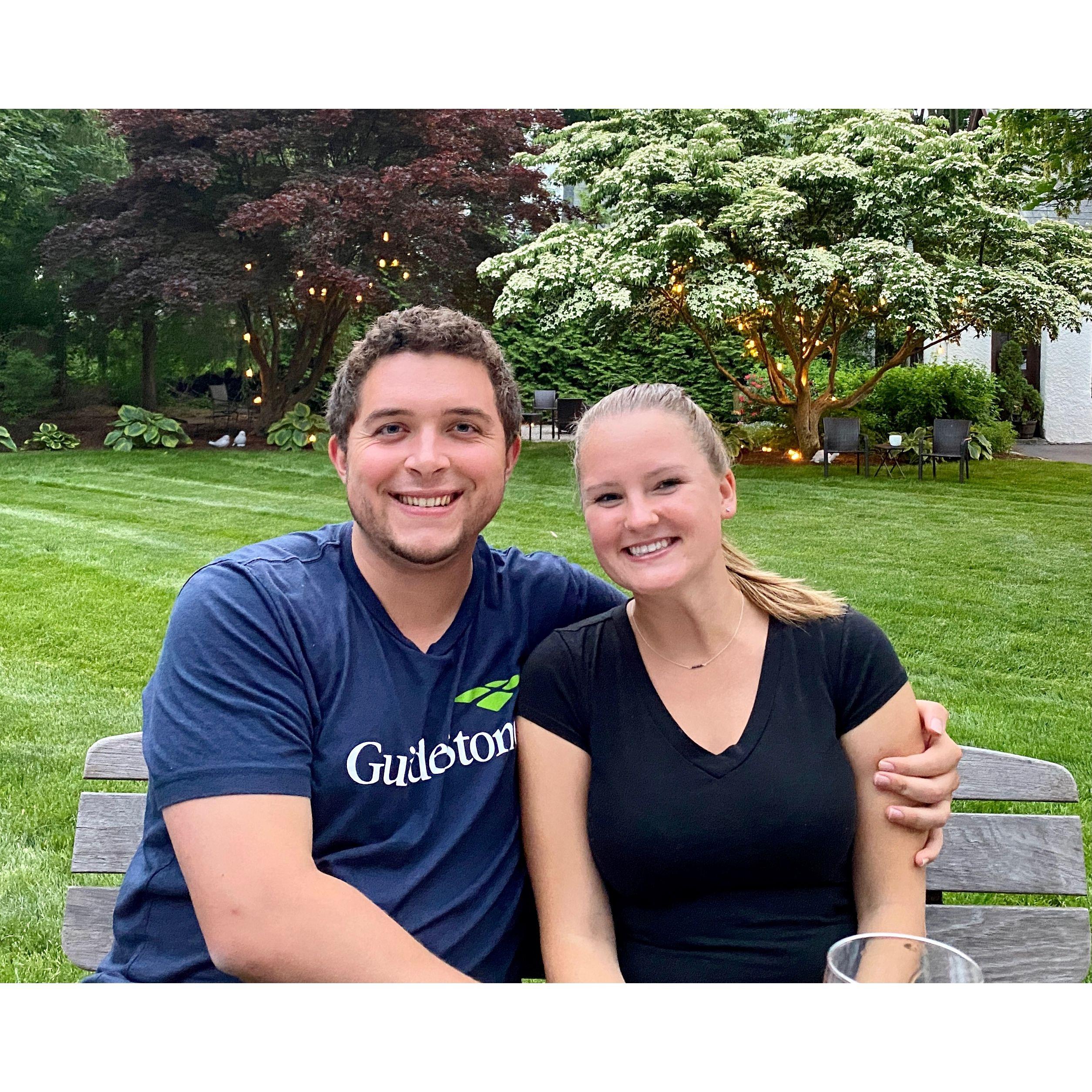 June 2021: I got to celebrate my first job offer in Connecticut with his family and friends!