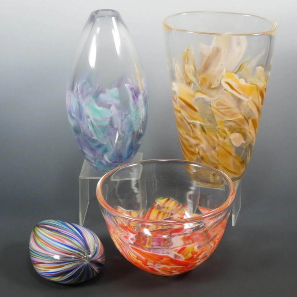 Tapered Bud Smash Glass Vase by NolaGlass