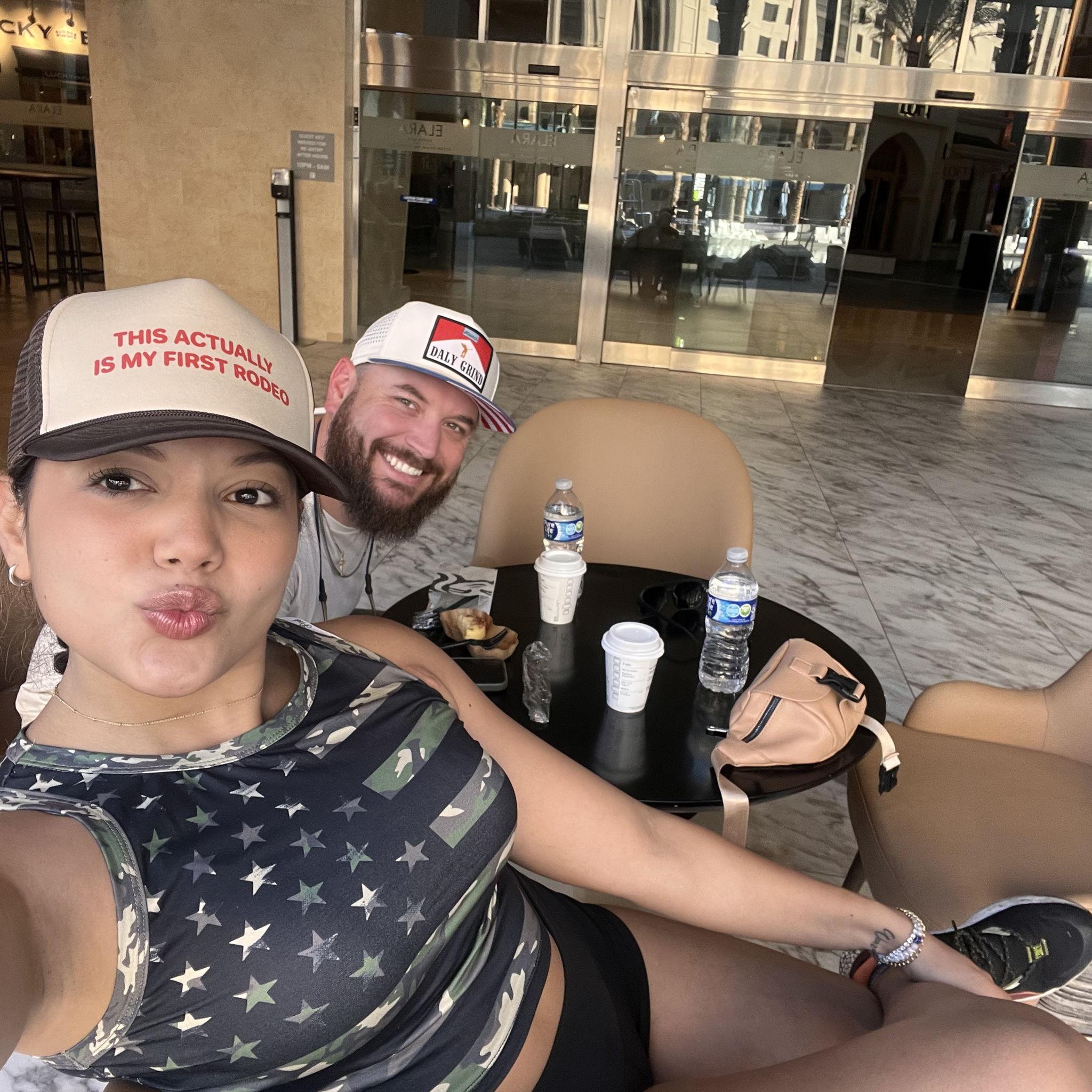 Before riding ATVs in Vegas!