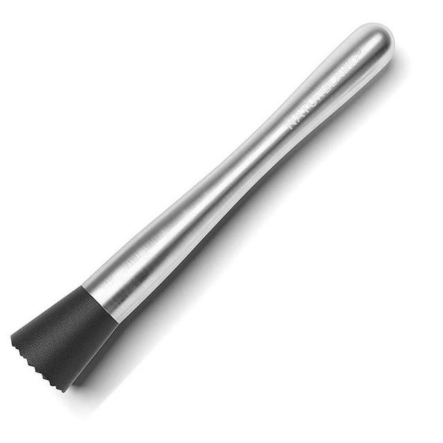 Stainless Steel Cocktail Muddler and Mixing Spoon Home Bar Tool Set - Create Delicious Mojitos and Other Fruit Based Drinks (8" Muddler)