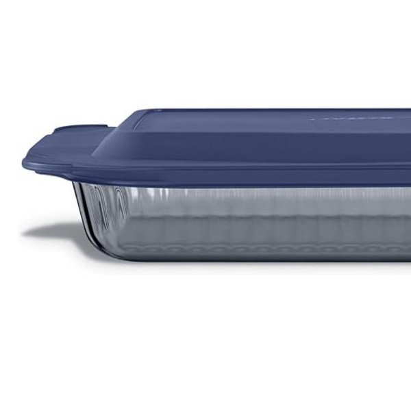 Pyrex Colors Tinted (9"x13") Tinted Glass Baking Dish with BPA-Free Lid, Oblong Bakeware Glass Pan For Casserole & Lasagna, Dishwasher, Freezer, Microwave and Pre-Heated Oven Safe, Aqua