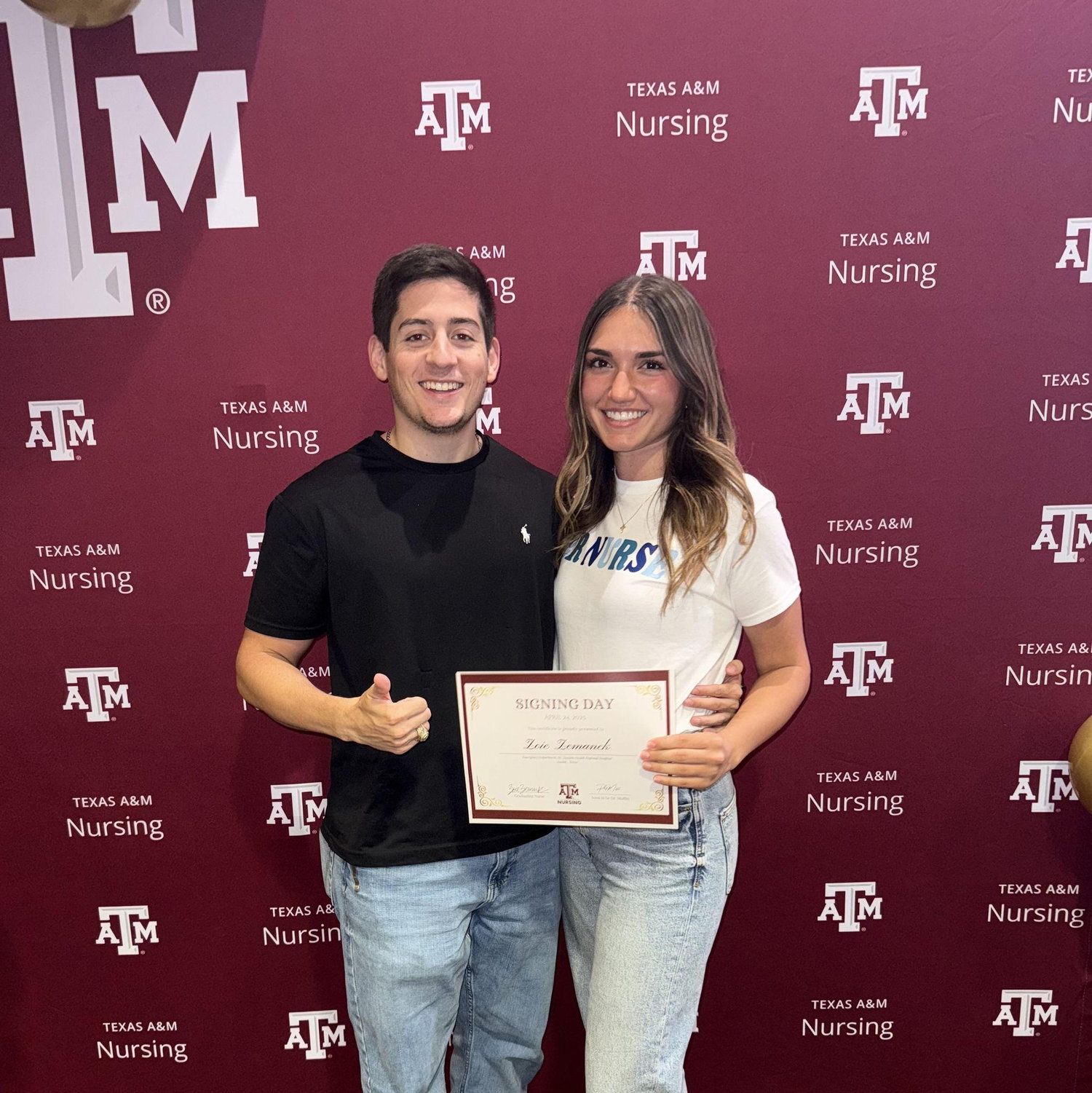 Zoie's Signing day as an ER nurse