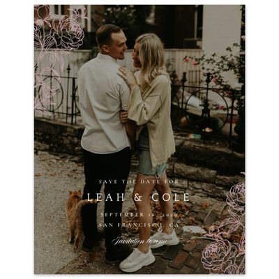 Dusty Rose, Pink Wedding Digital Save the Date - Peonia Photo