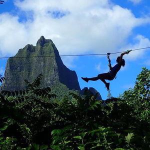 Ziplining in Tahiti