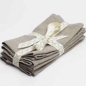 Salter House "Natural" or “White” Linen Napkins - Set of 4