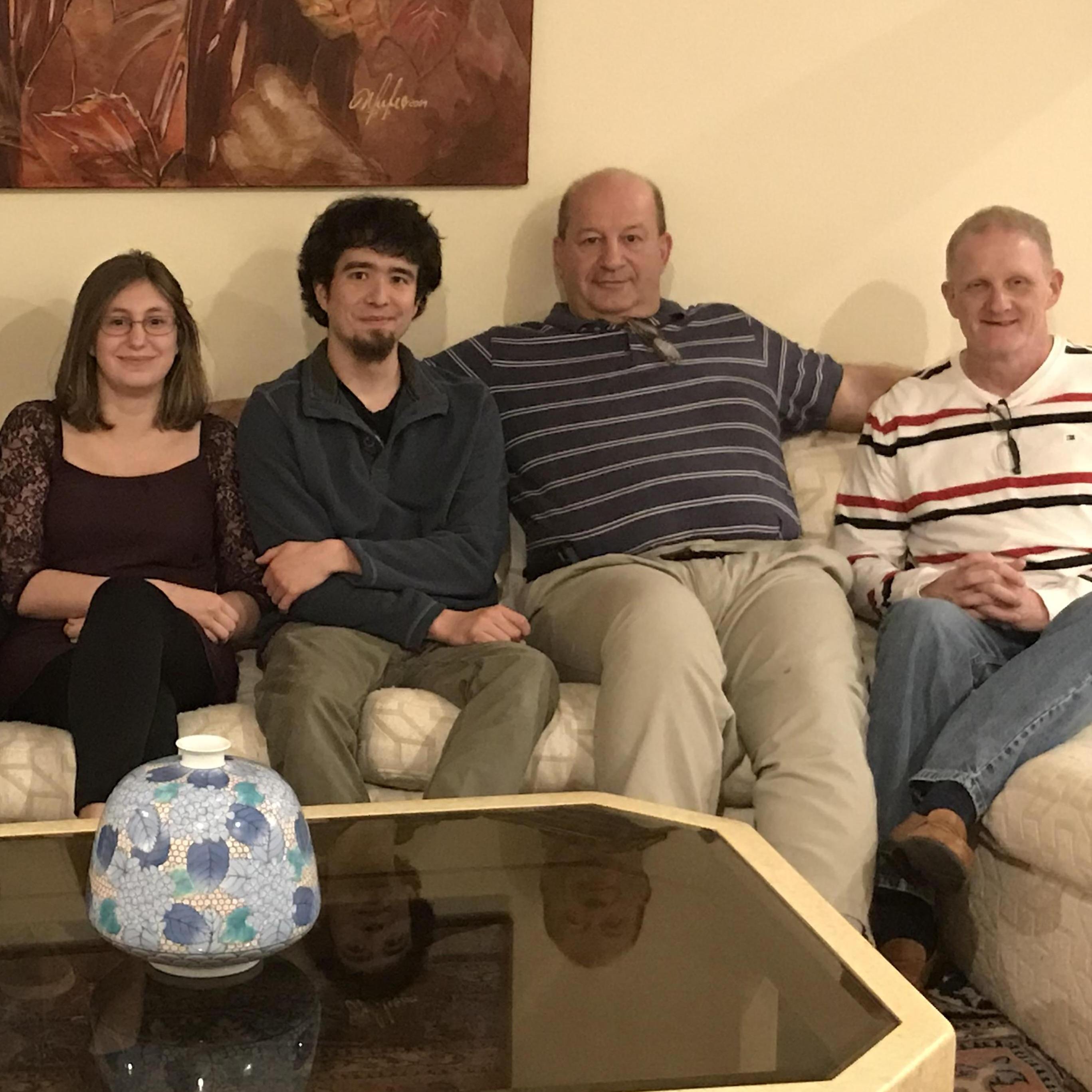 SUGAR LAND, TEXAS

Here we our with our fathers during the first co-family dinner — this is the first time the dads met each other!