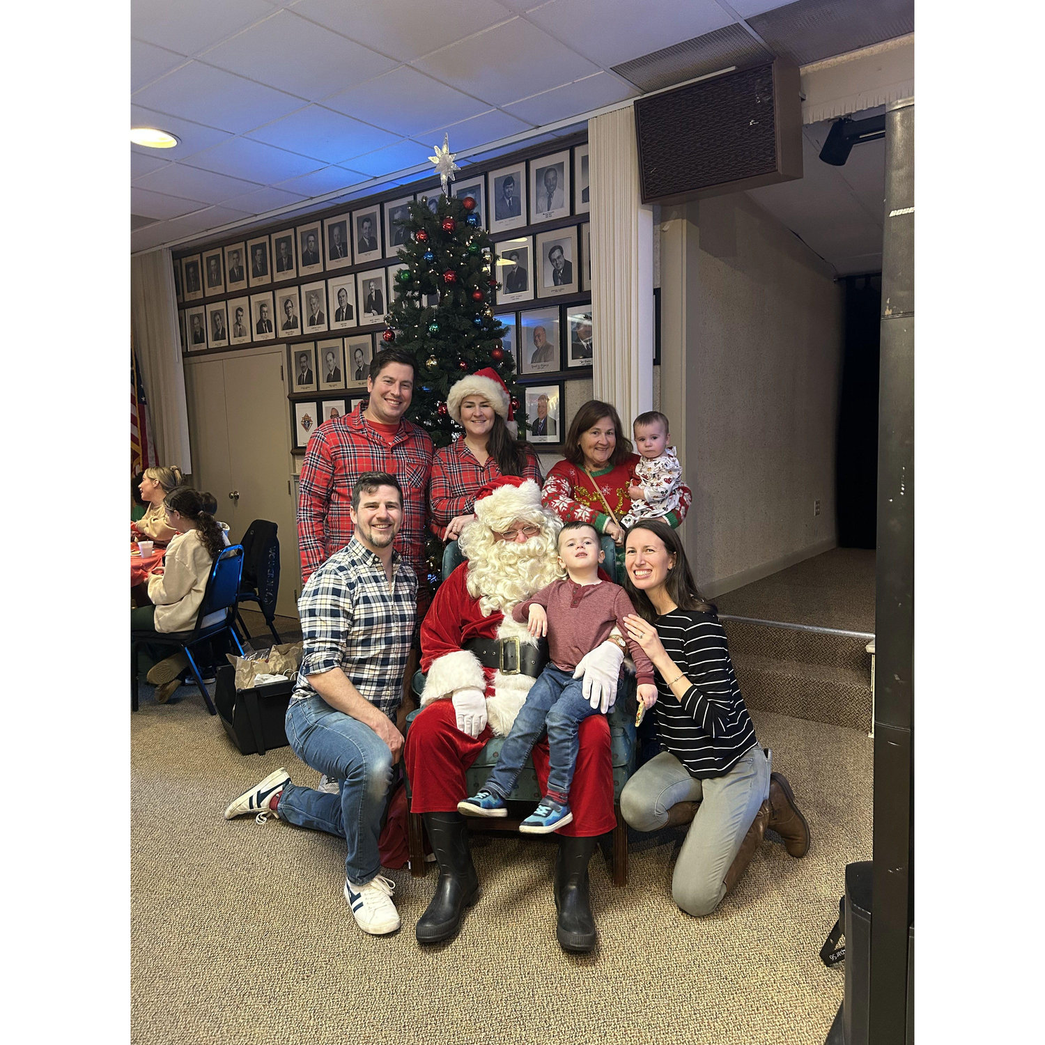 The Groom's - a Christmas Eve baby - future Father in Law is Santa!