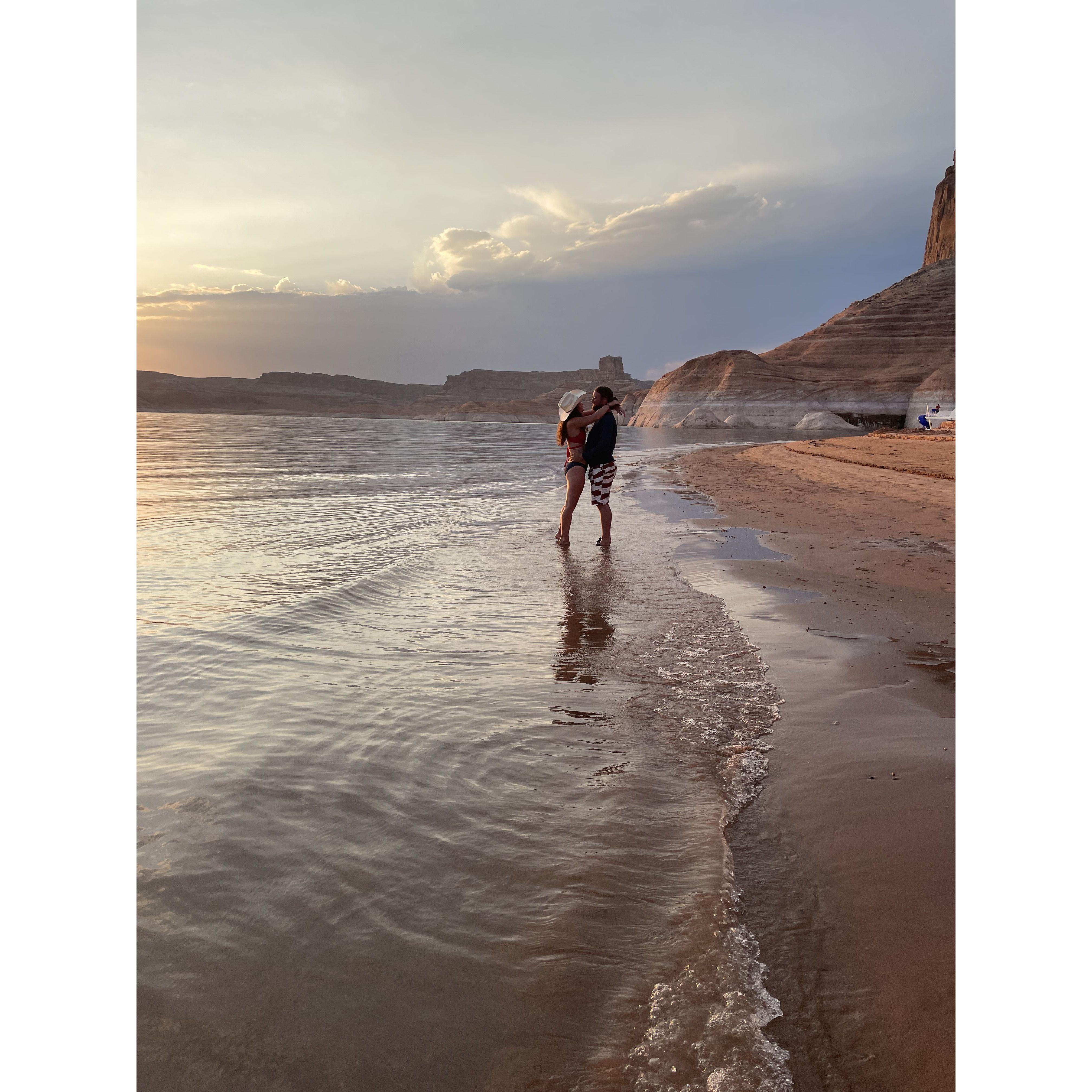 Dancing to the sunset at Lake Powell, Arizona