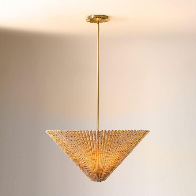 P&W Pleated Pendant, 25In, Printed