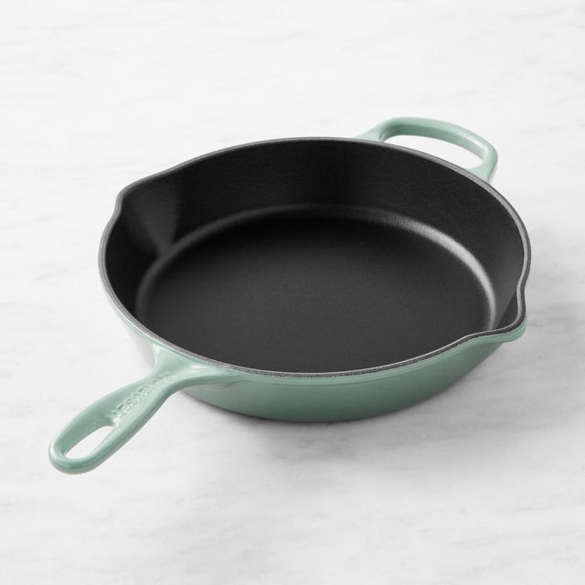 Le Creuset Signature Enameled Cast Iron Deep Skillet, 10", Sea Salt