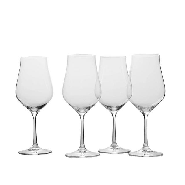 Mikasa Grace Set of 4 White Wine Glasses, 18-Ounce, Clear