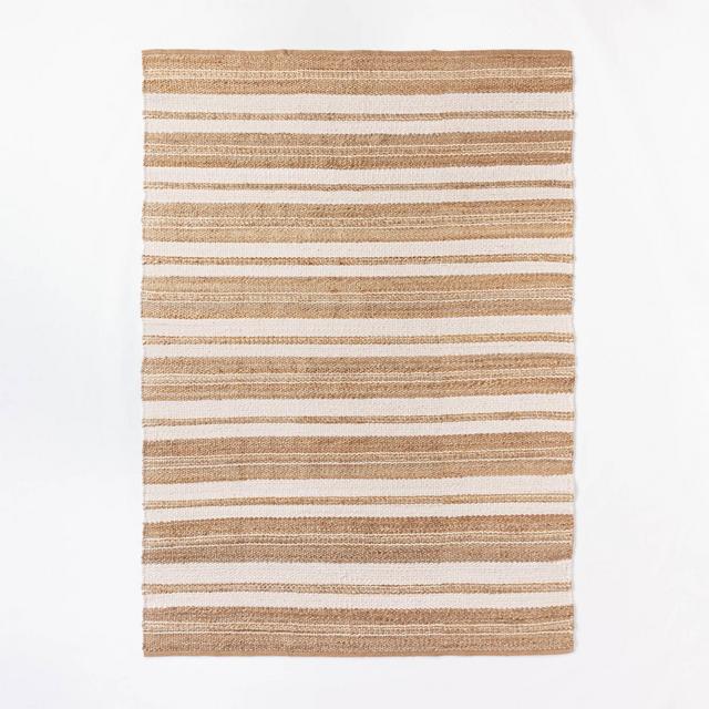 7'x10' Riverton Striped Jute/Wool Area Rug Tan - Threshold™ designed with Studio McGee