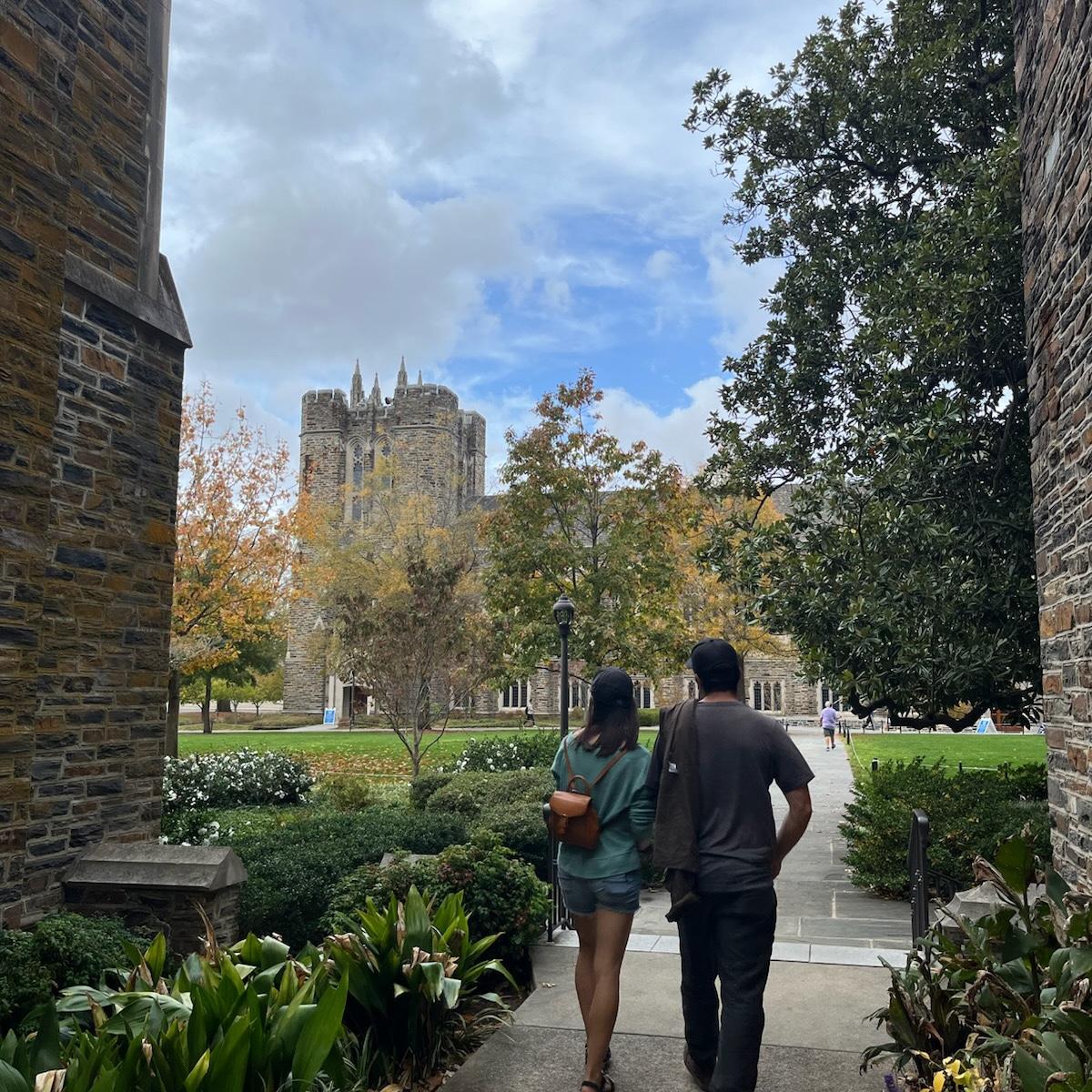 Wandering around the gorgeous campus of Duke University