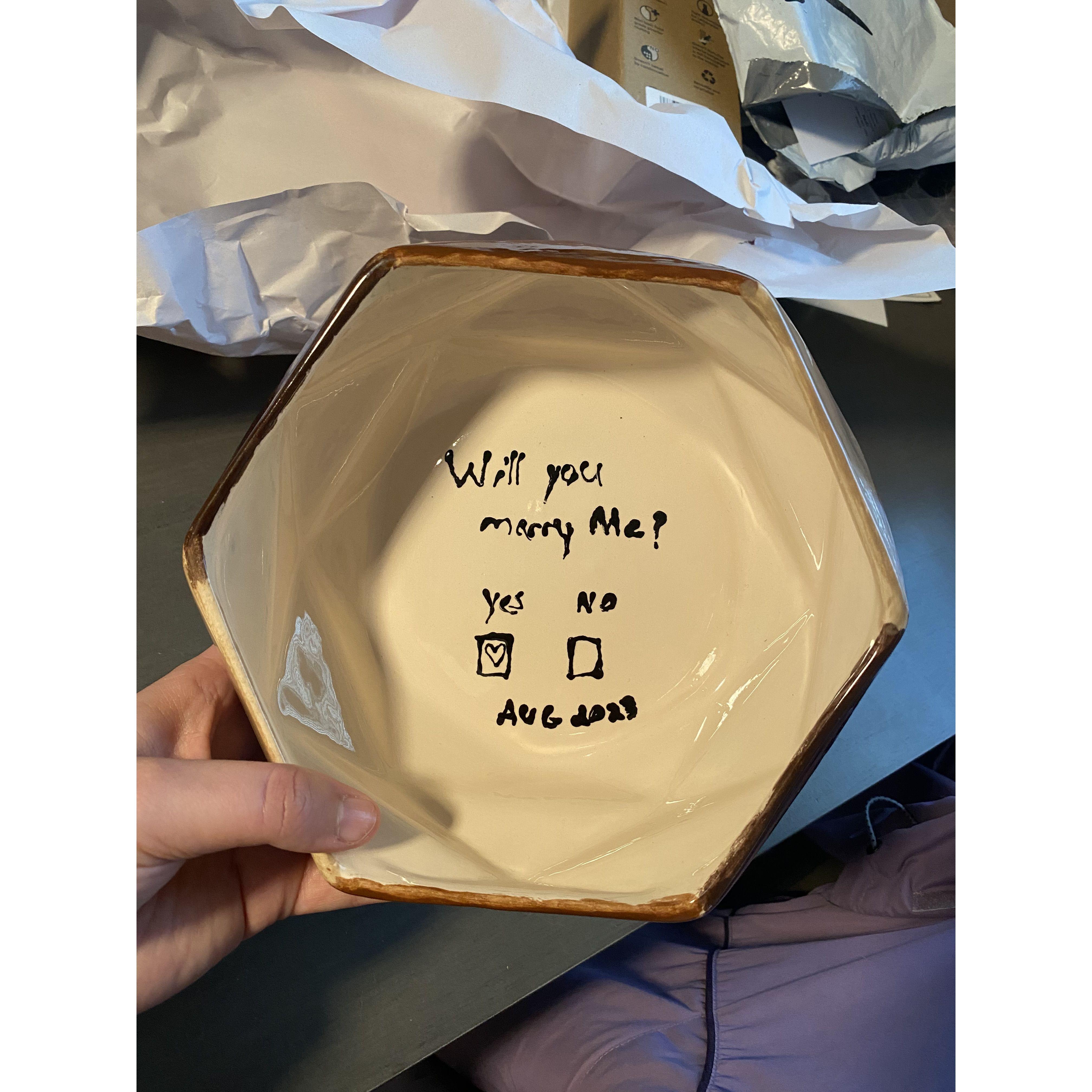 This is a picture of the bowl after we got them back.