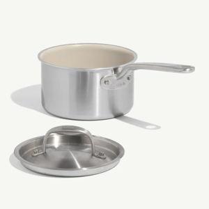2 QT - CeramiClad™ Non Stick Saucepan - Stainless