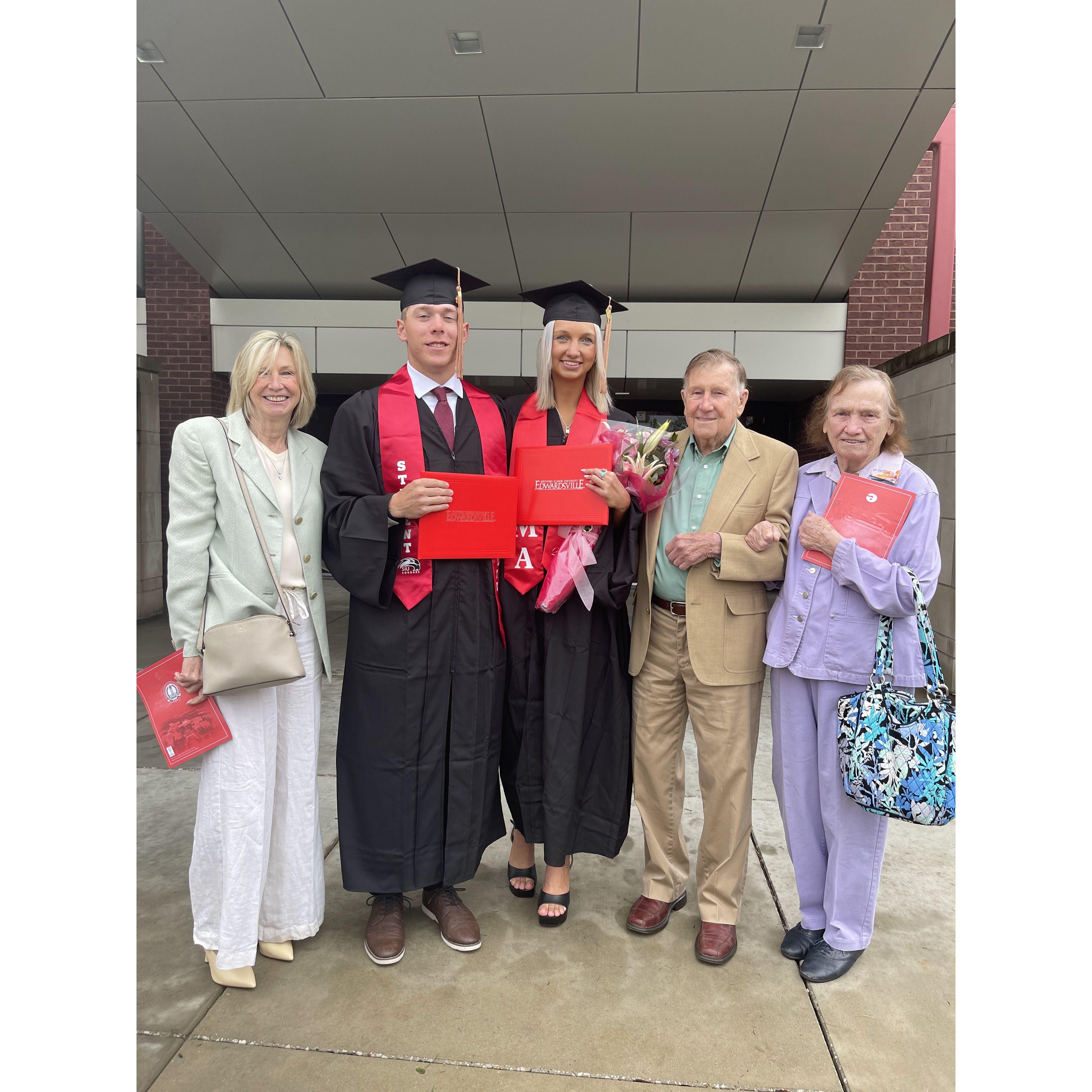 Graduation with Grandma and Grandpa Howell