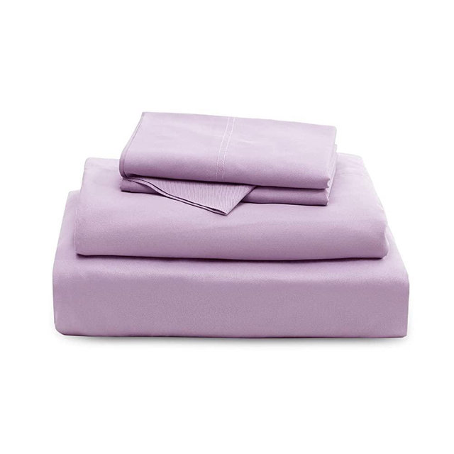 Bedsure 100% Bamboo Sheets King Lavender - Deep Pocket King Sheets Set Up to 16 inches Mattress , Cooling Sheets Set 4PCs for King Size Bed Super Soft Breathable