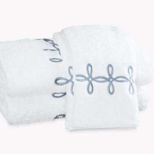 Matouk Gordian Knot Wash Cloth in Hazy Blue